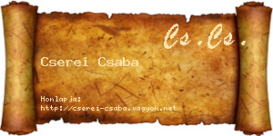 Cserei Csaba névjegykártya